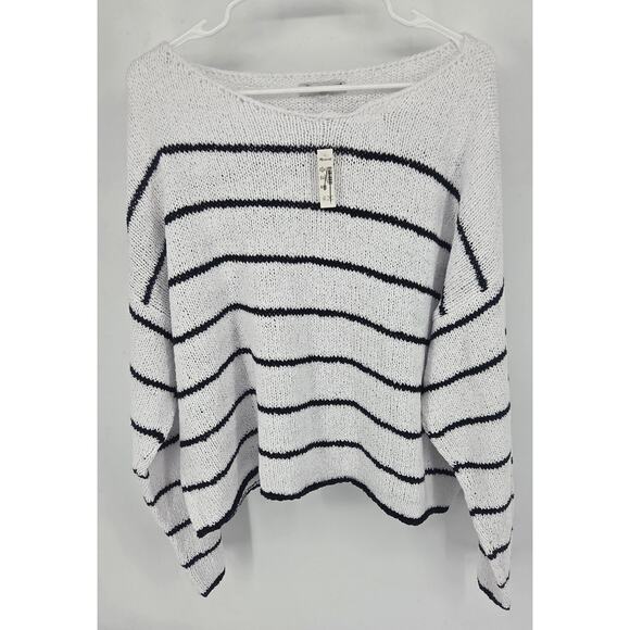 NWT Madewell Boatneck Pullover Sweater Black White Size XXL Retail $110 - Picture 5 of 11